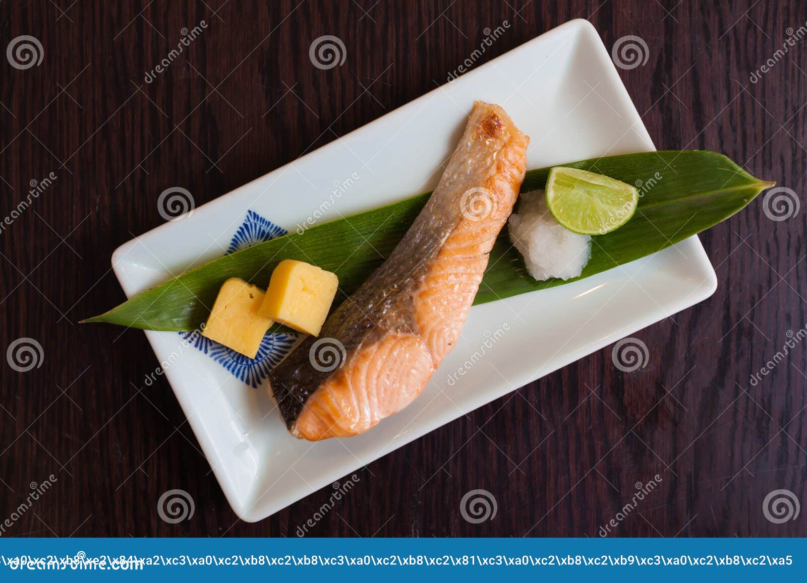 Salmon Grilled Japanese Food Stock Photo Image of lunch, diet 68886688