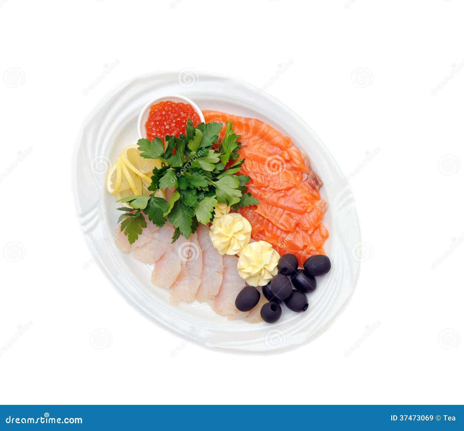 Salmon and halibut fillet stock image. Image of plate 37473069