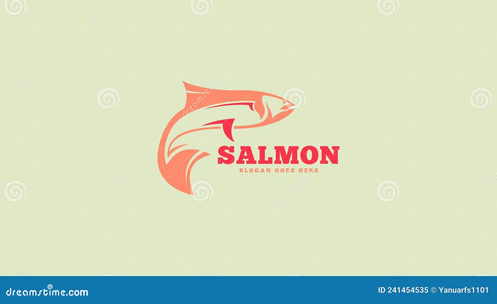 Salmon Logo Design Template Vector Stock Vector Illustration of mockup, graphic 241454535