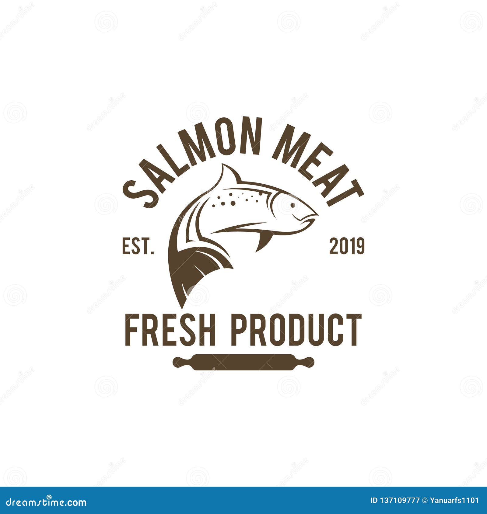 Download Salmon Logo Template. Fish Logo Vector. Fresh Fish Logo ...