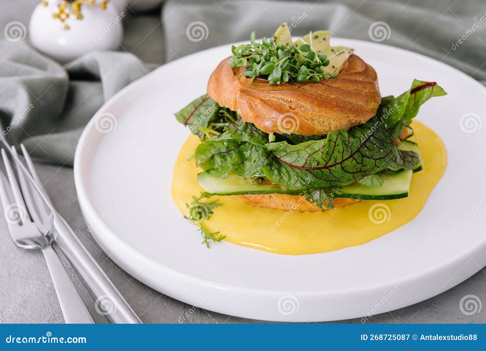 Salmon Lox Sandwich with Cream Cheese Stock Image Image of breakfast