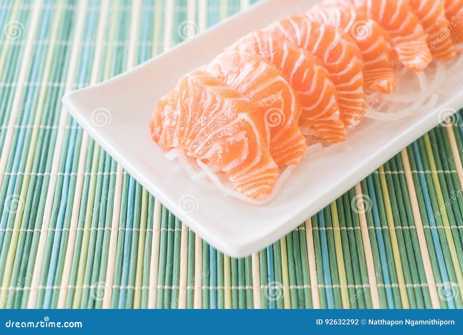 Salmon raw sashimi stock photo. Image of healthy, japanese 92632292