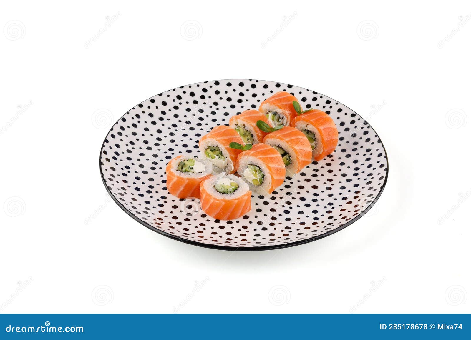 Salmon Roll for Food Delivery Restaurant Menu 1 Stock Photo Image of