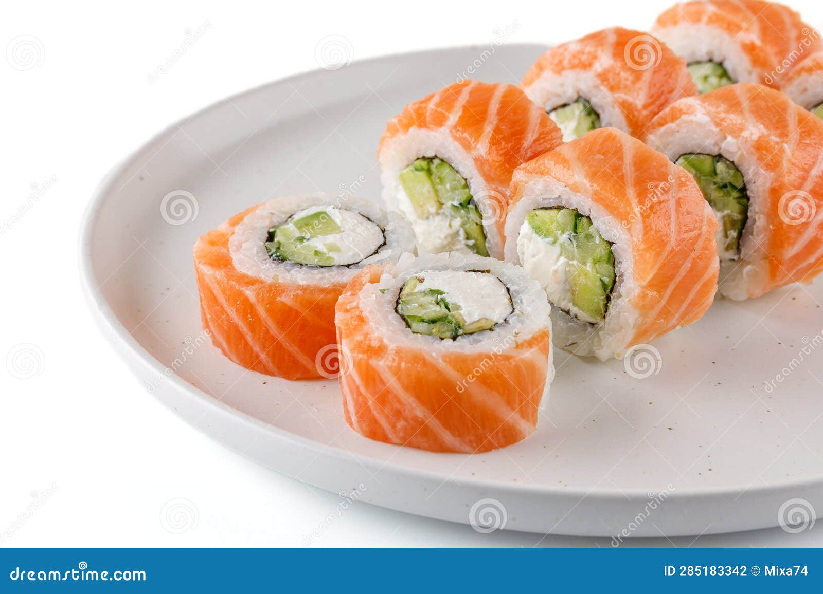 Salmon Roll for Food Delivery Restaurant Menu 1 Stock Photo Image of