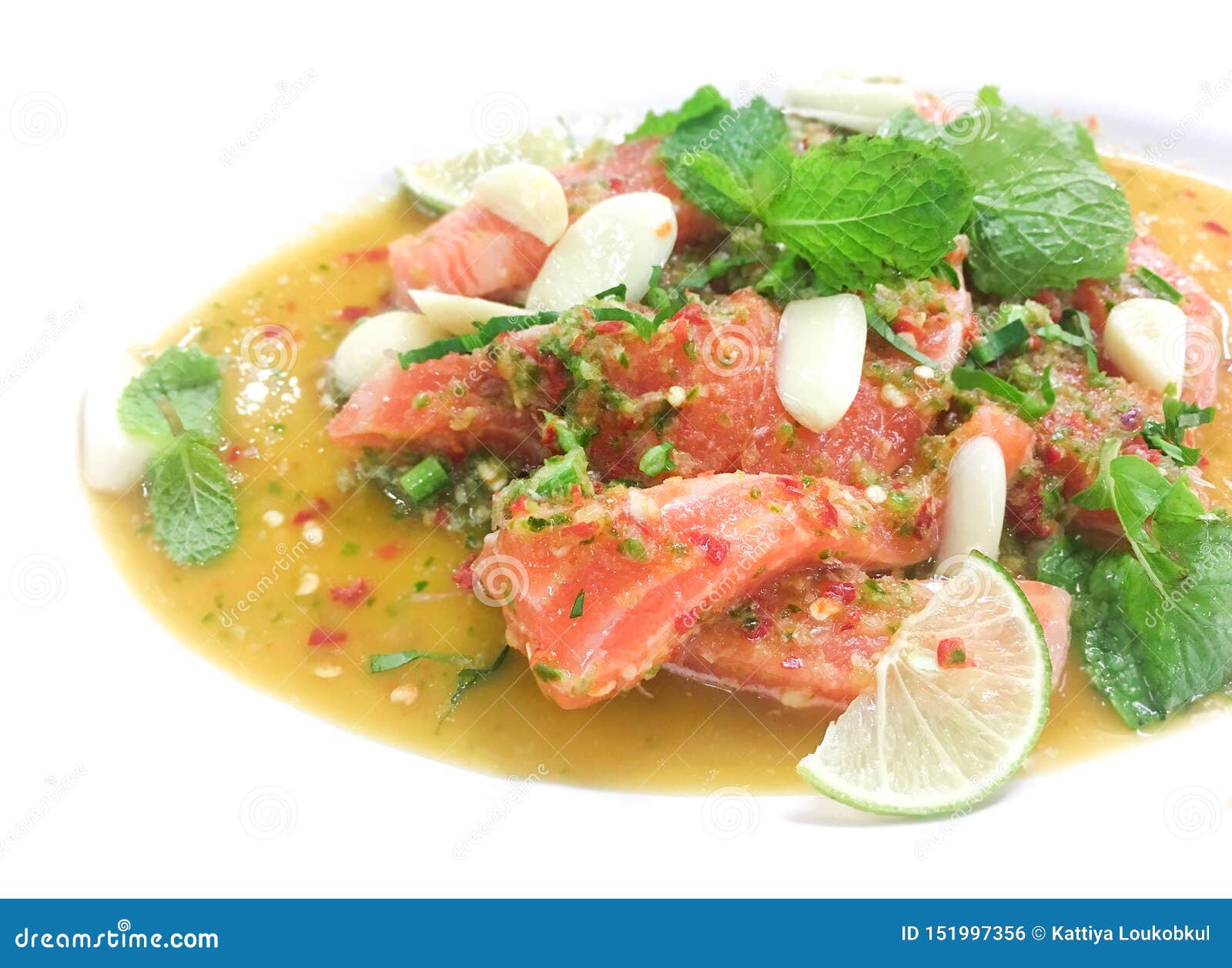 Salmon salad thai style Salmon salad thai style