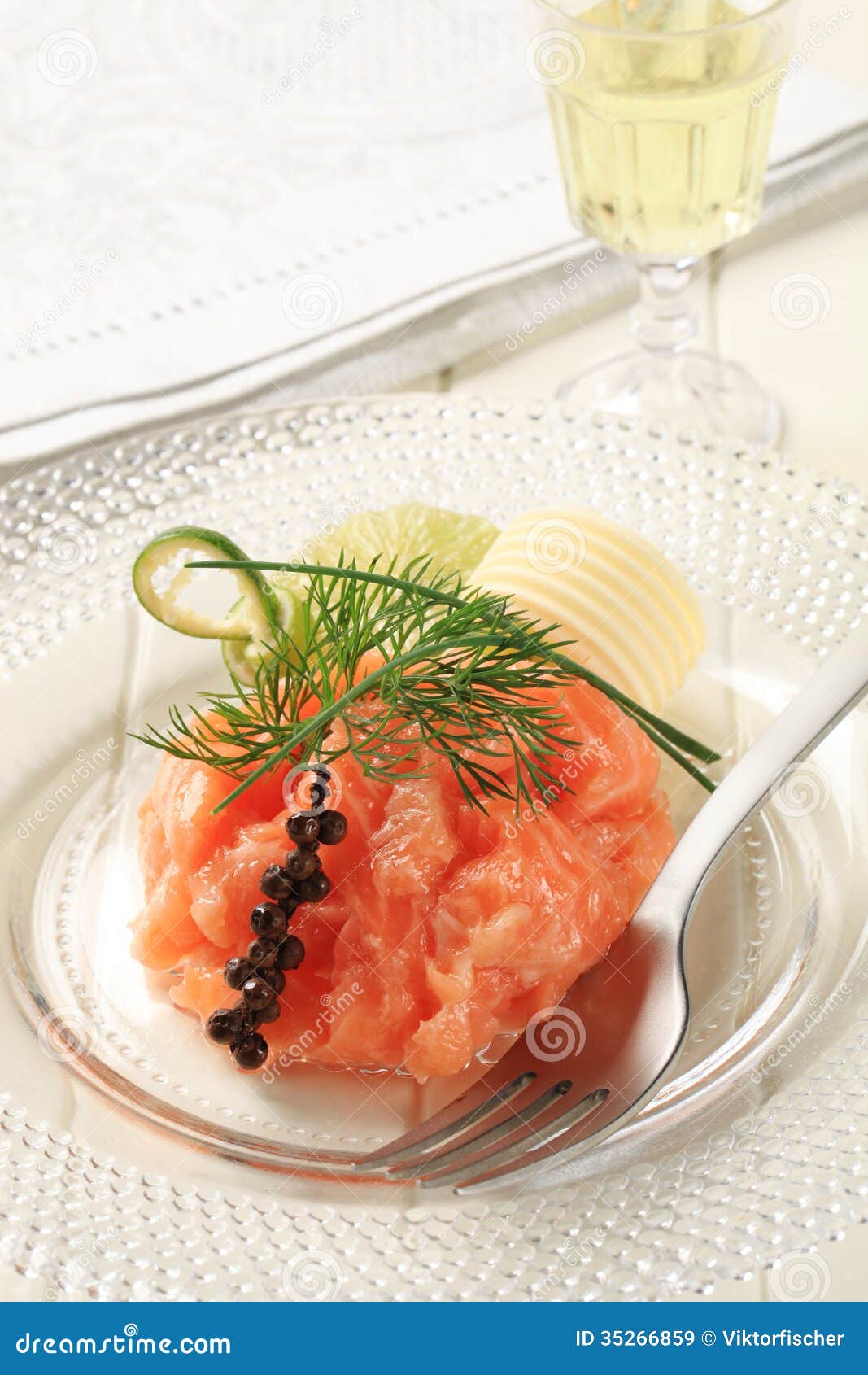 Salmon starter stock image. Image of butter, appetizer 35266859
