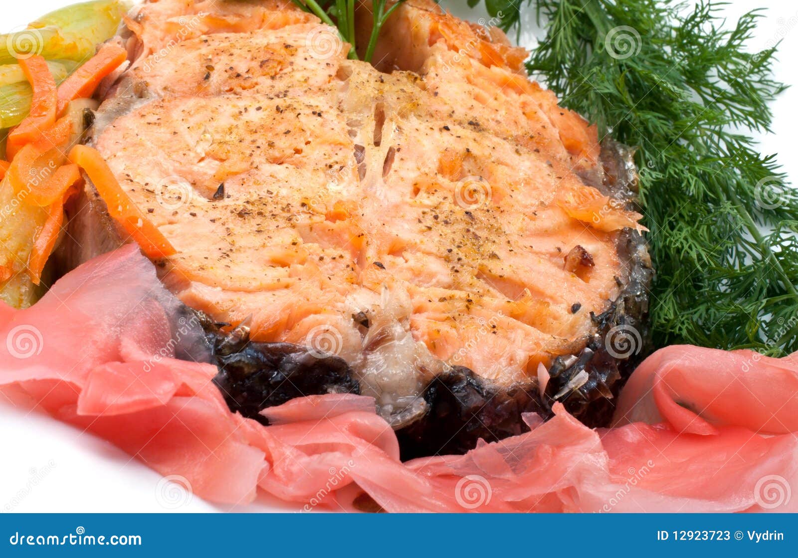 Salmon Steak stock image. Image of preparation, food 12923723