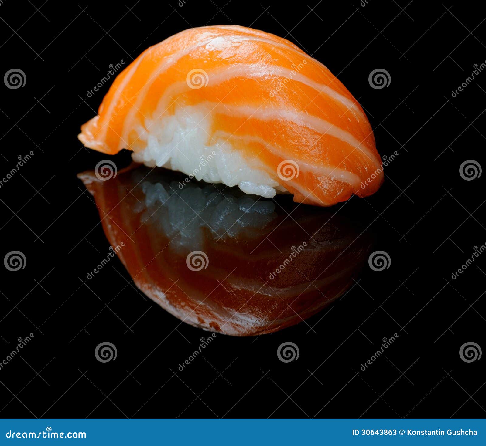 Salmon sushi stock image. Image of seafood, black, healthy 30643863