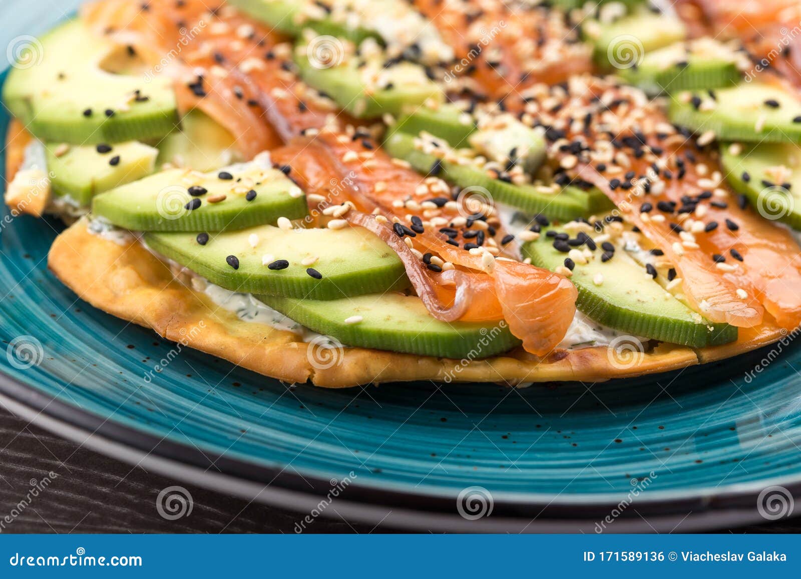 Salmon and Tortilla Appetizer Stock Photo - Image of fresh, appetizer ...