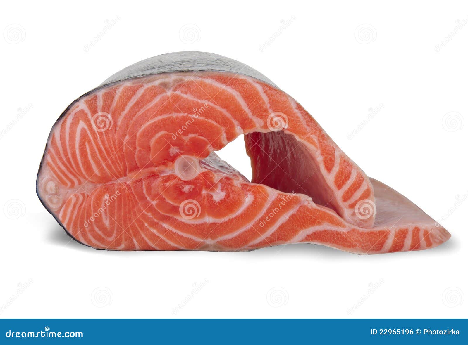 Salmon on white background stock photo. Image of close - 22965196