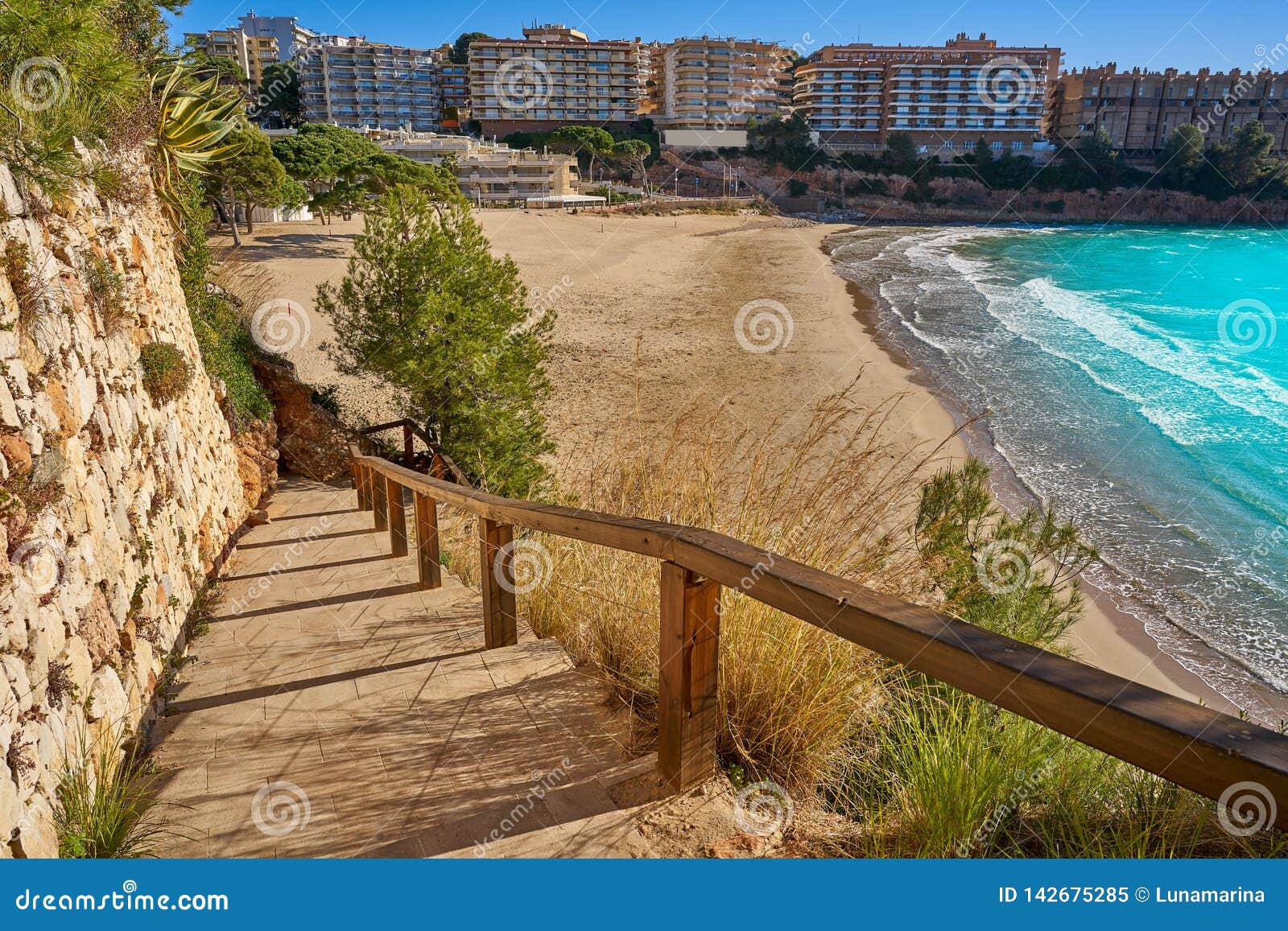 salou platja capellans beach in tarragona