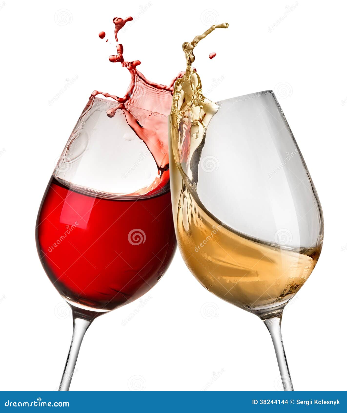 Salpica Del Vino En Dos Copas Foto de archivo Imagen de salpicadura