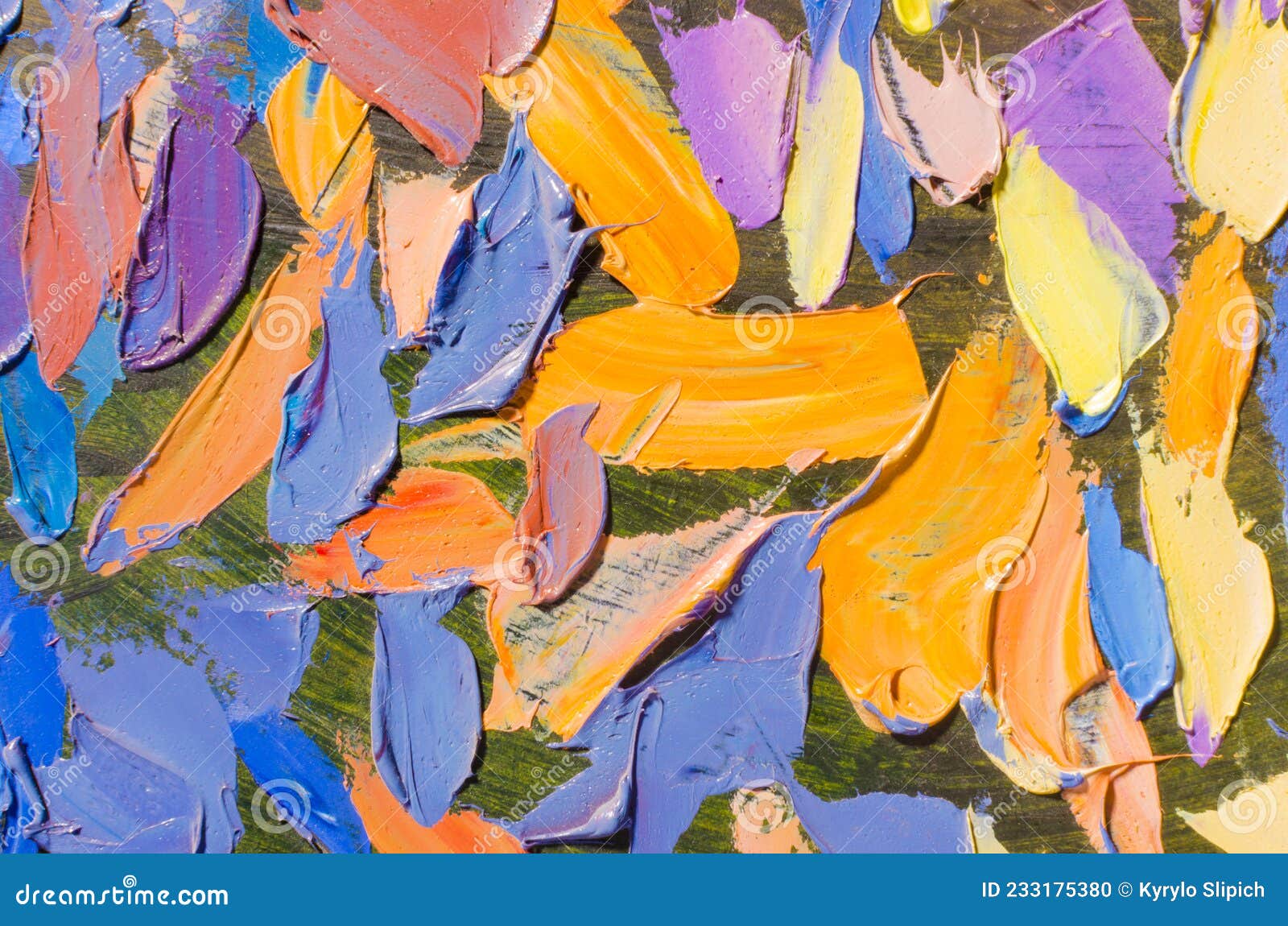 Salpicaduras De Color Y Pinceladas De Pintura Al óleo Sobre Lienzo. Concepto  De Fondo Atractivo. Foto de archivo - Imagen de cartel, coloreado: 233175380