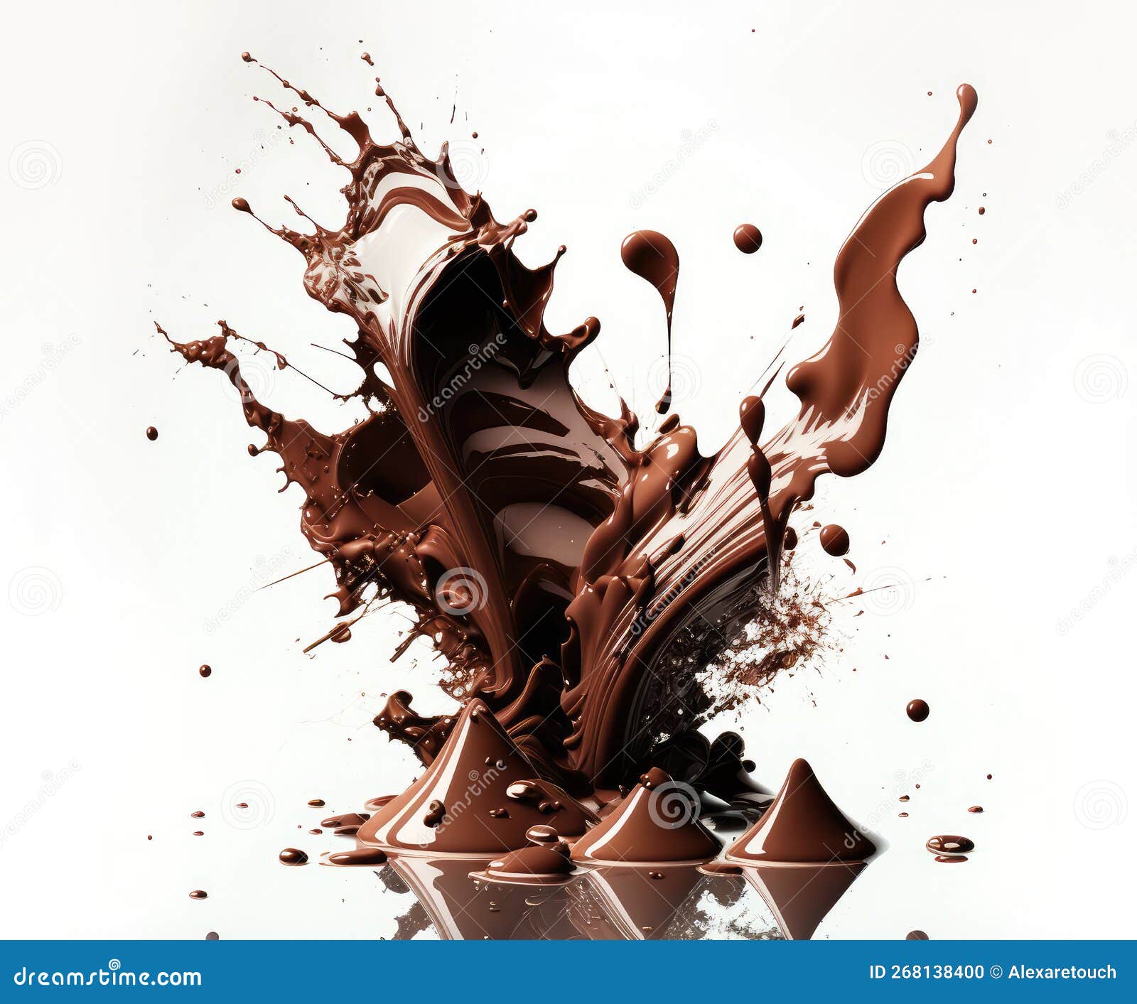 Salpicaduras Y Gotas De Chocolate Oscuro Weetsgenerative Ai Stock de