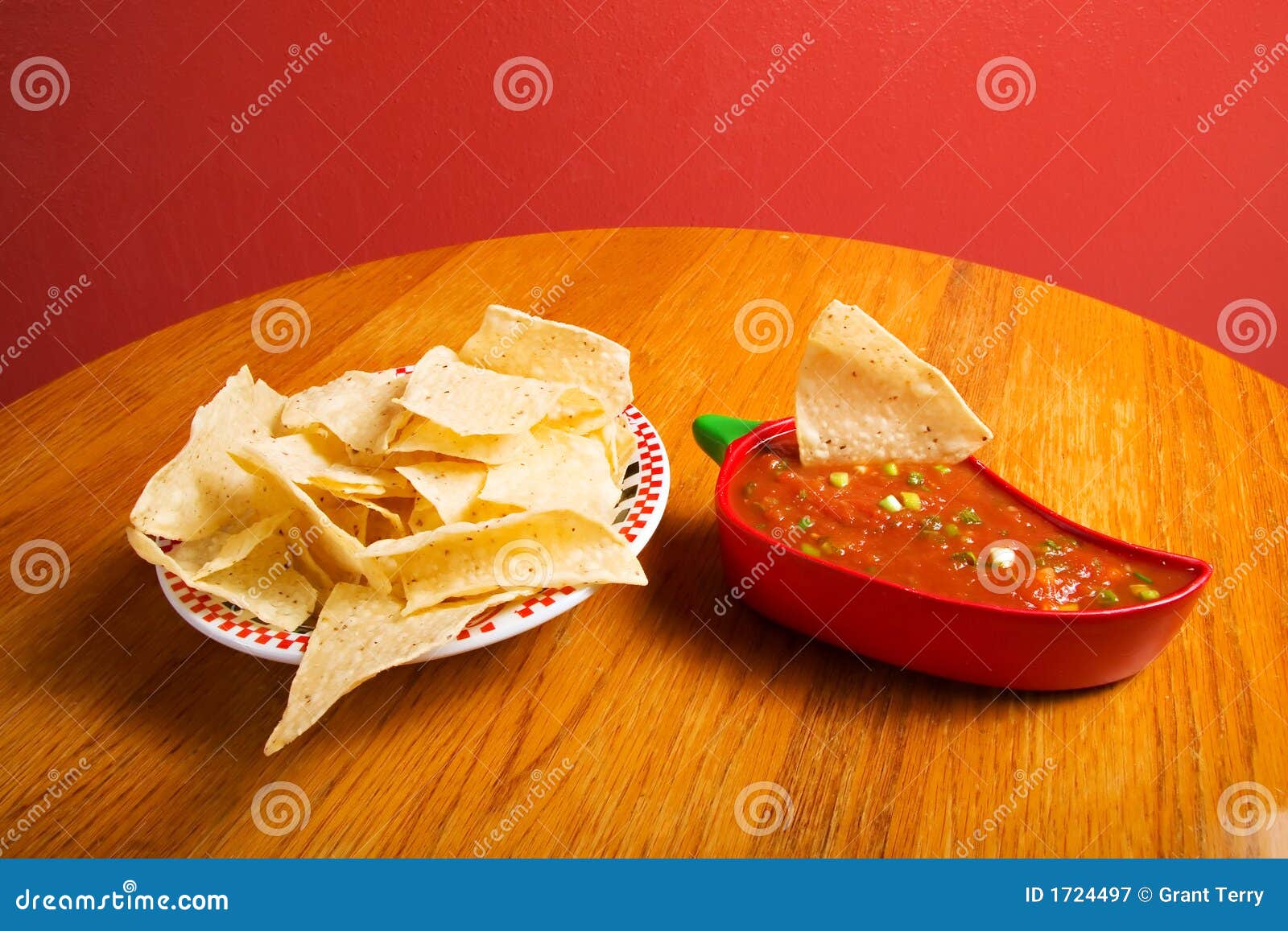 Salsa and chips stock image. Image of healthy, corn, restaurant 1724497