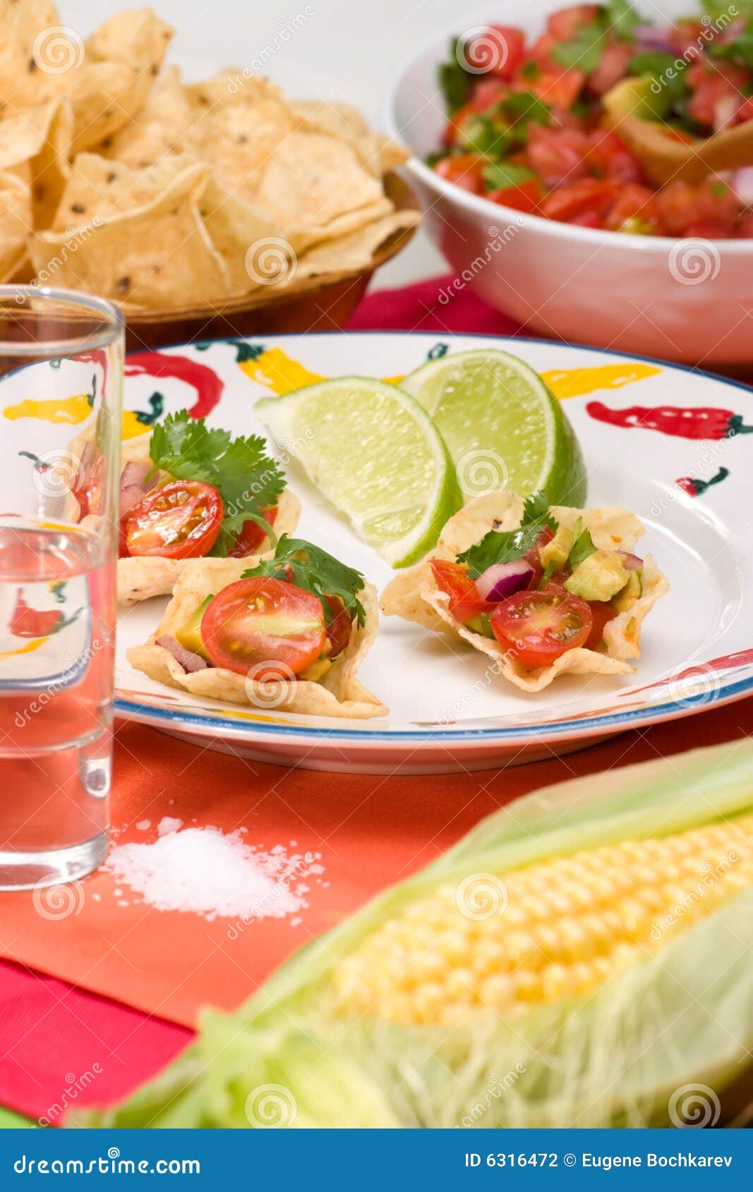 Salsa and chips stock photo. Image of chili, healthy, appetizer 6316472