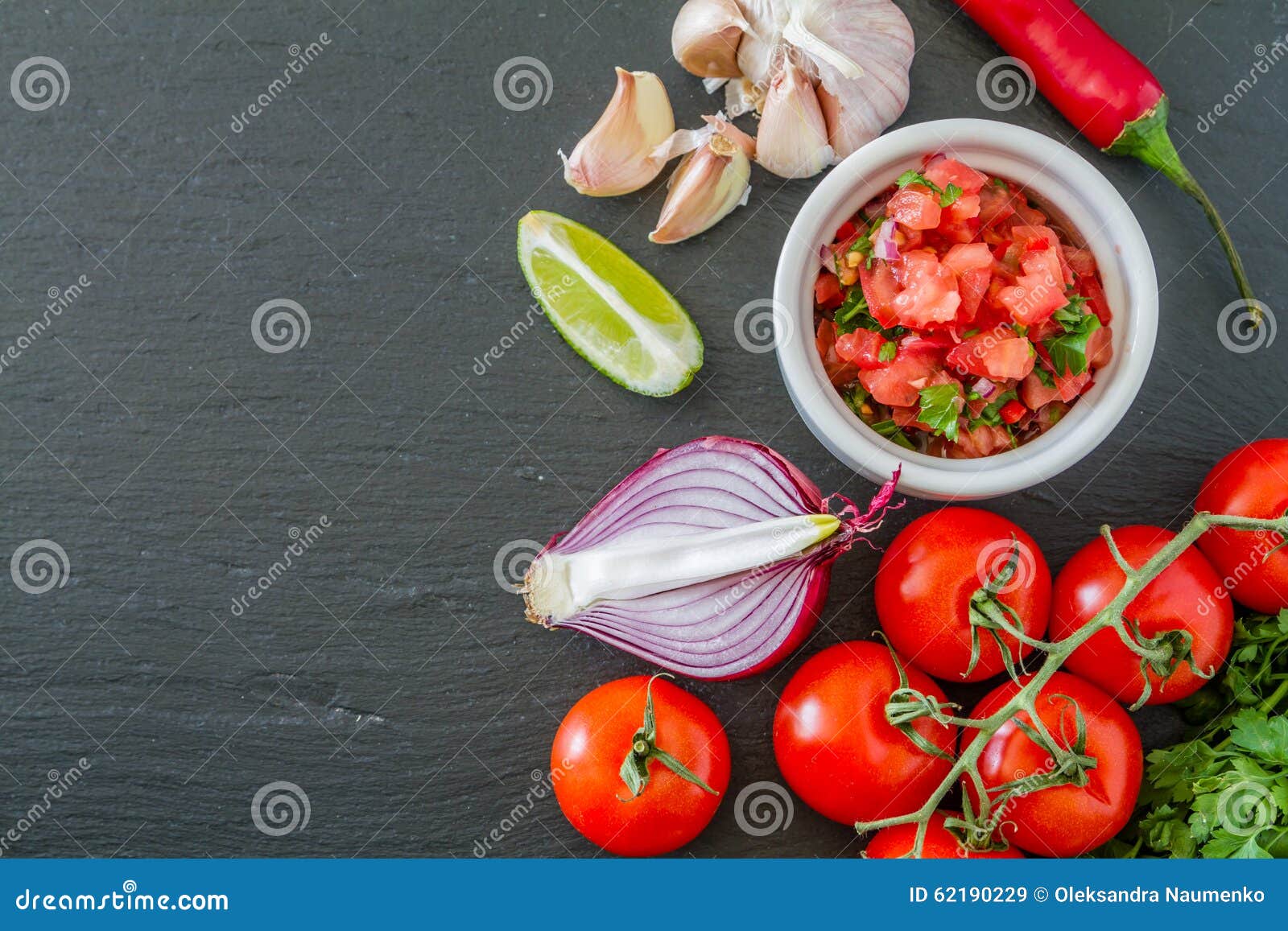 Salsa Sauce And Ingredients Stock Image Image of natural, mexican