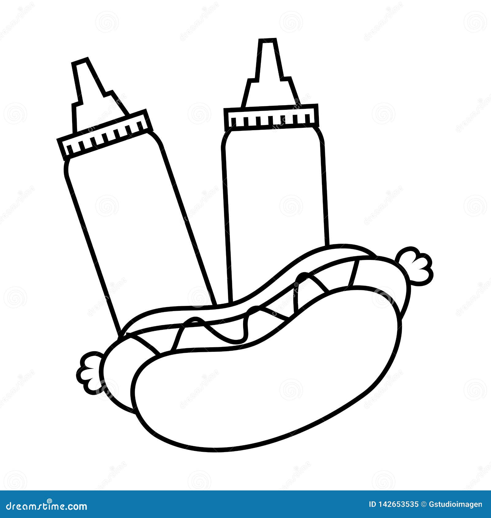 Salsas Del Perrito Caliente Ilustración del Vector Ilustración de