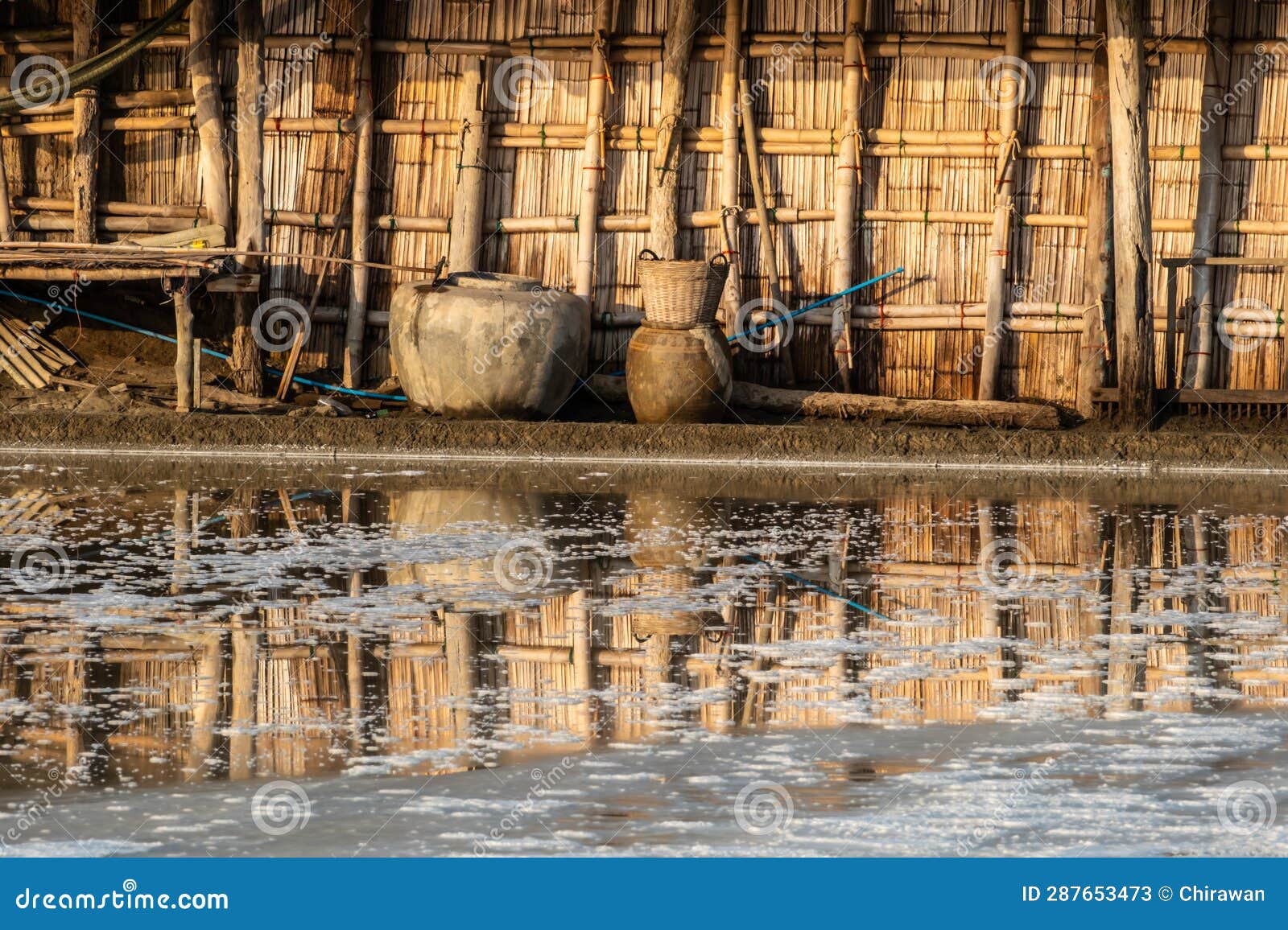 Salt Barn for Stocking Sea Salt Stock Image Image of season, nature