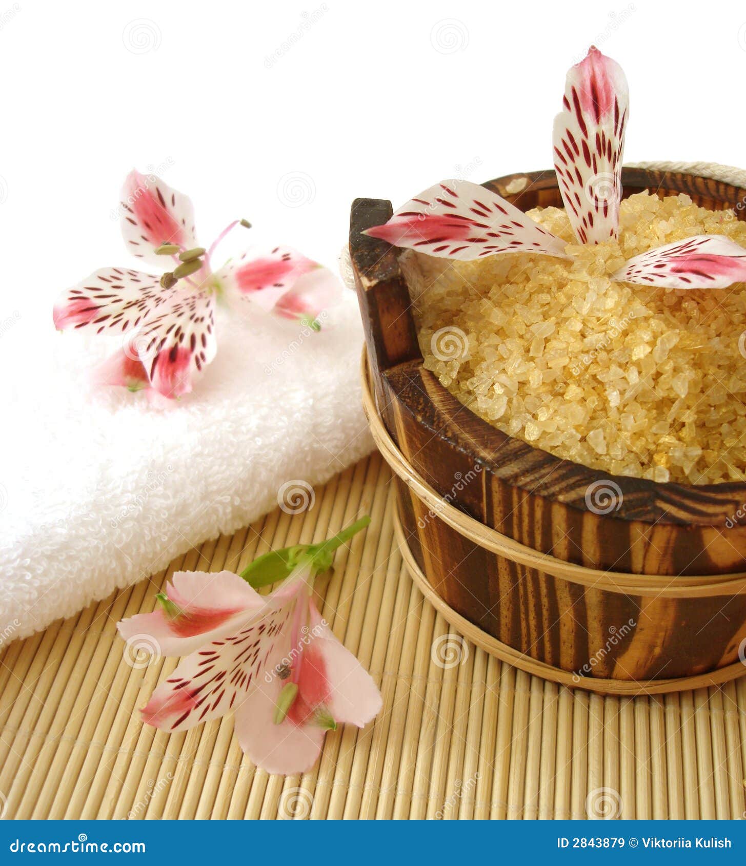 Salt for Bath and White Towel Stock Image Image of aroma, bowl 2843879