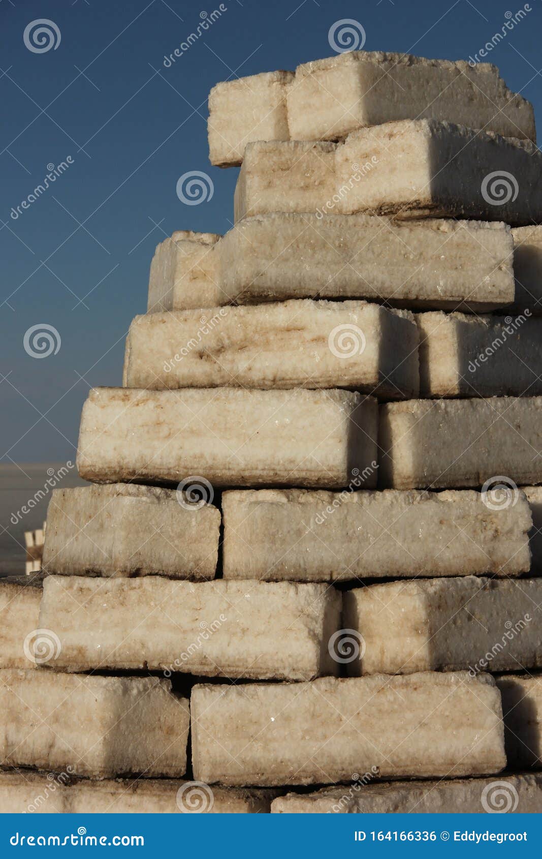 Salt blocks at the flats stock photo. Image of andean 164166336