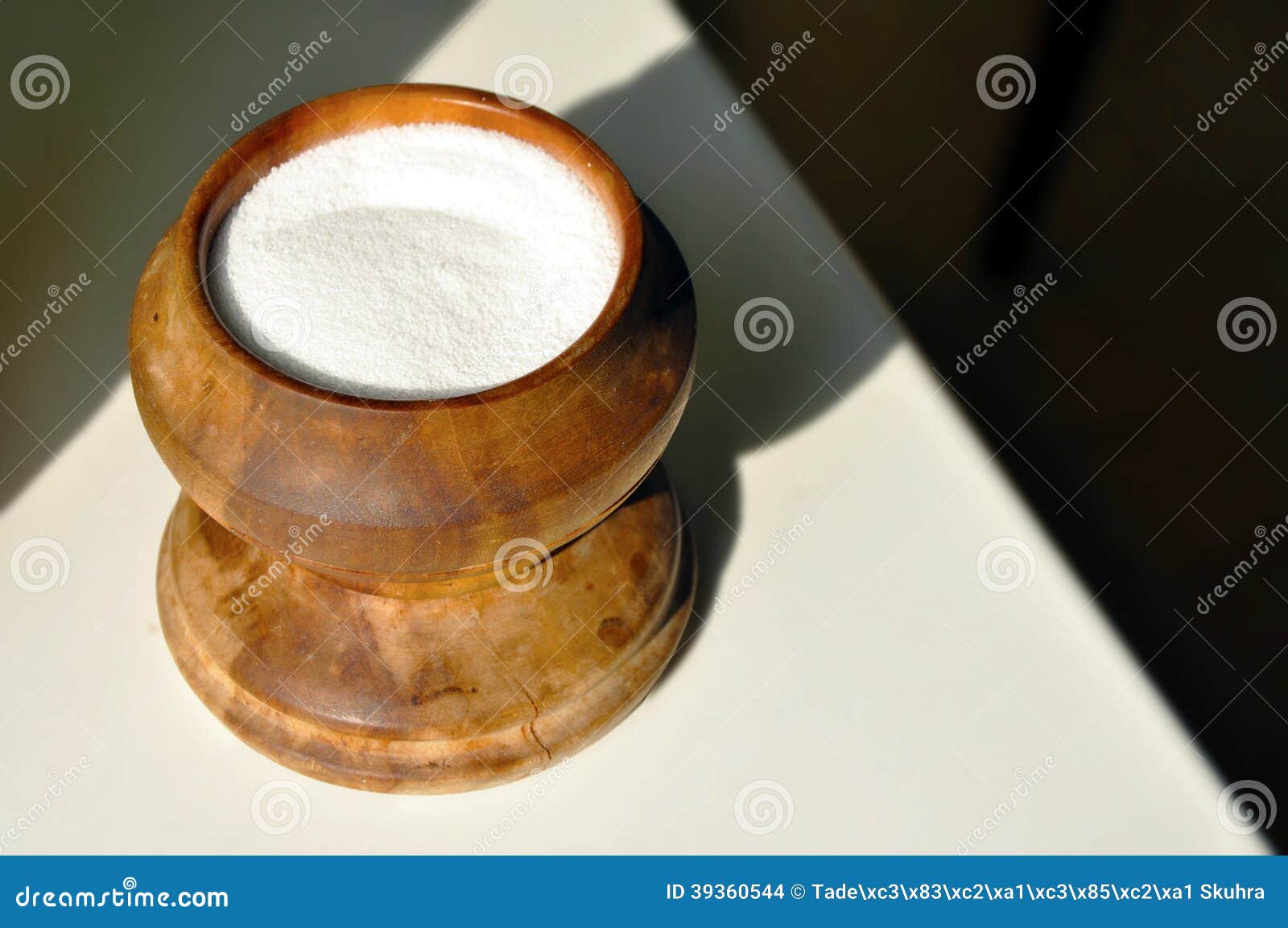 Salt cellar stock photo. Image of wooden, crystals, table 39360544