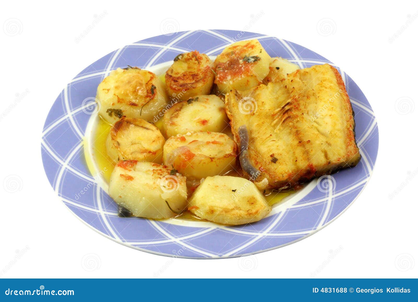 Salt cod fish and chips stock photo. Image of dinner, hake 4831688