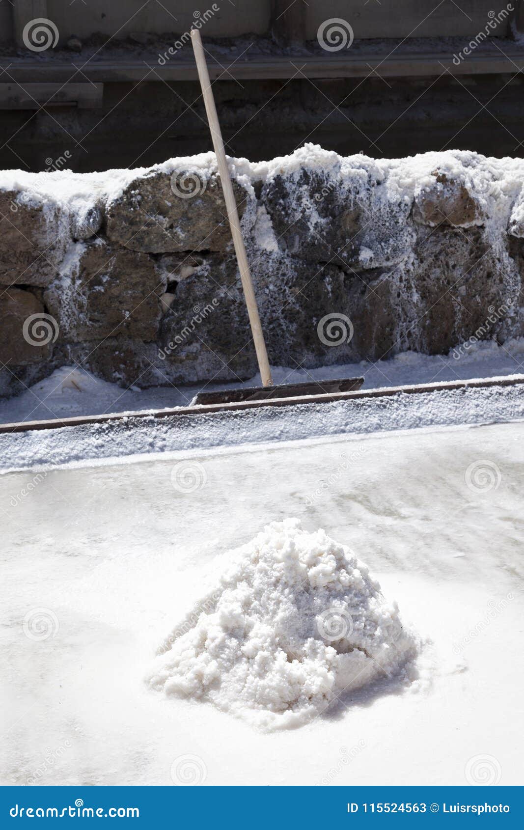 salt collected in salt pans
