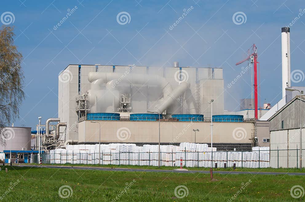 Salt factory stock image. Image of smoke, concrete, grass 19595957