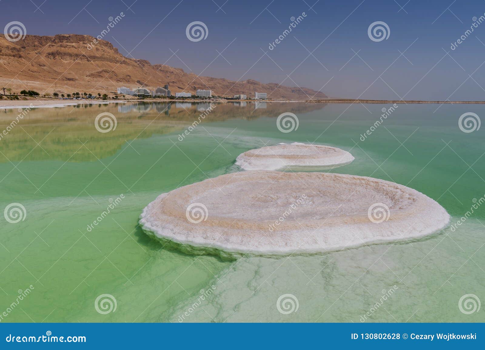 salt formation in ein bokek, dead sea, near neve zohar, israel.