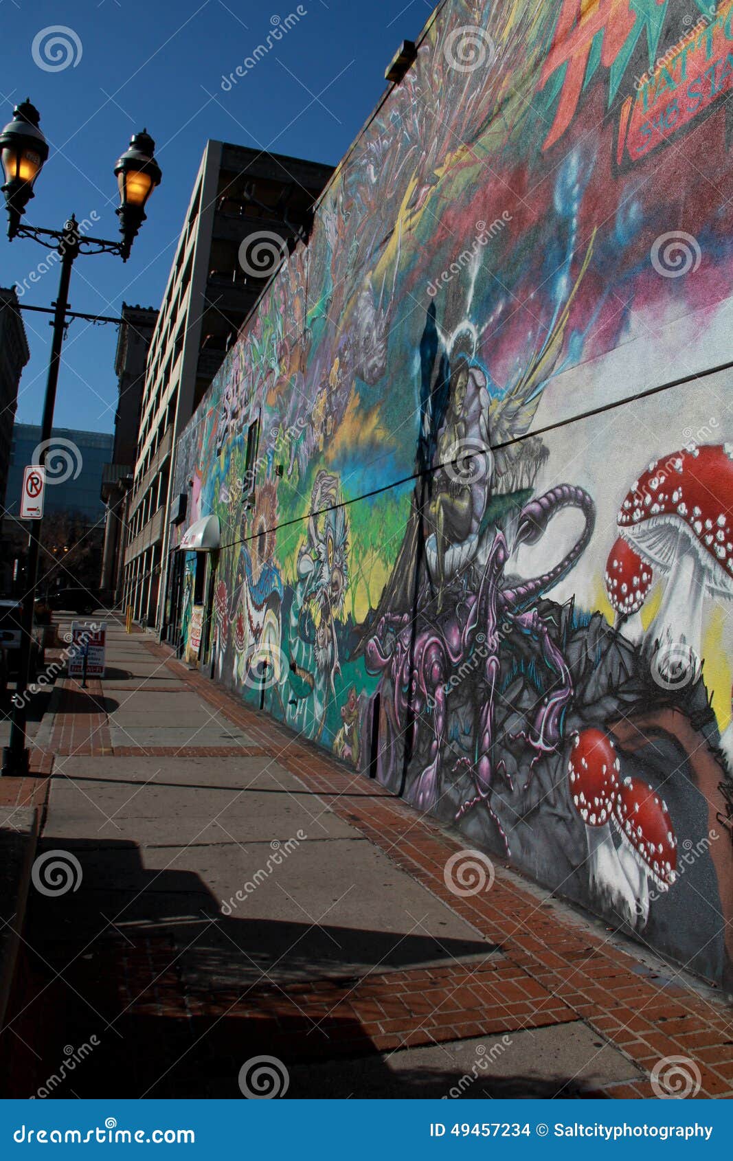 Salt Lake City Graffiti Wall Editorial Stock Image Image of building