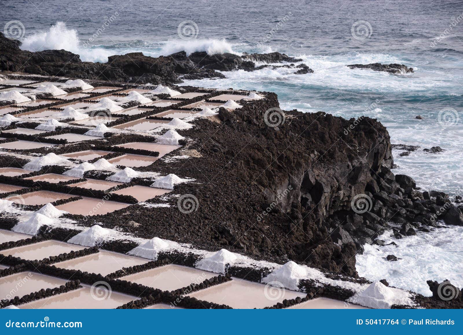 the salt pans in fuencaliente, la palma, canary islands