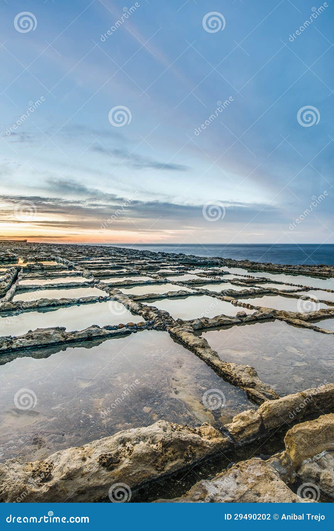 Salt Pans Near Qbajjar in Gozo, Malta. Stock Photo - Image of malta