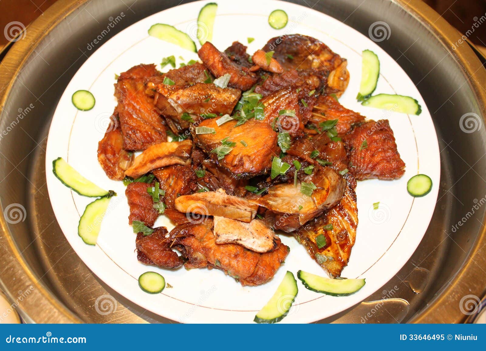 Salt and Pepper Fish Fillet Stock Image Image of mounted, dish 33646495