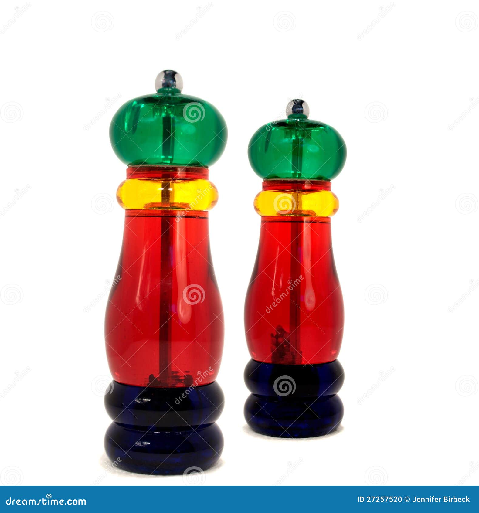 Salt and Pepper Grinders Over White Stock Photo Image of cuisine