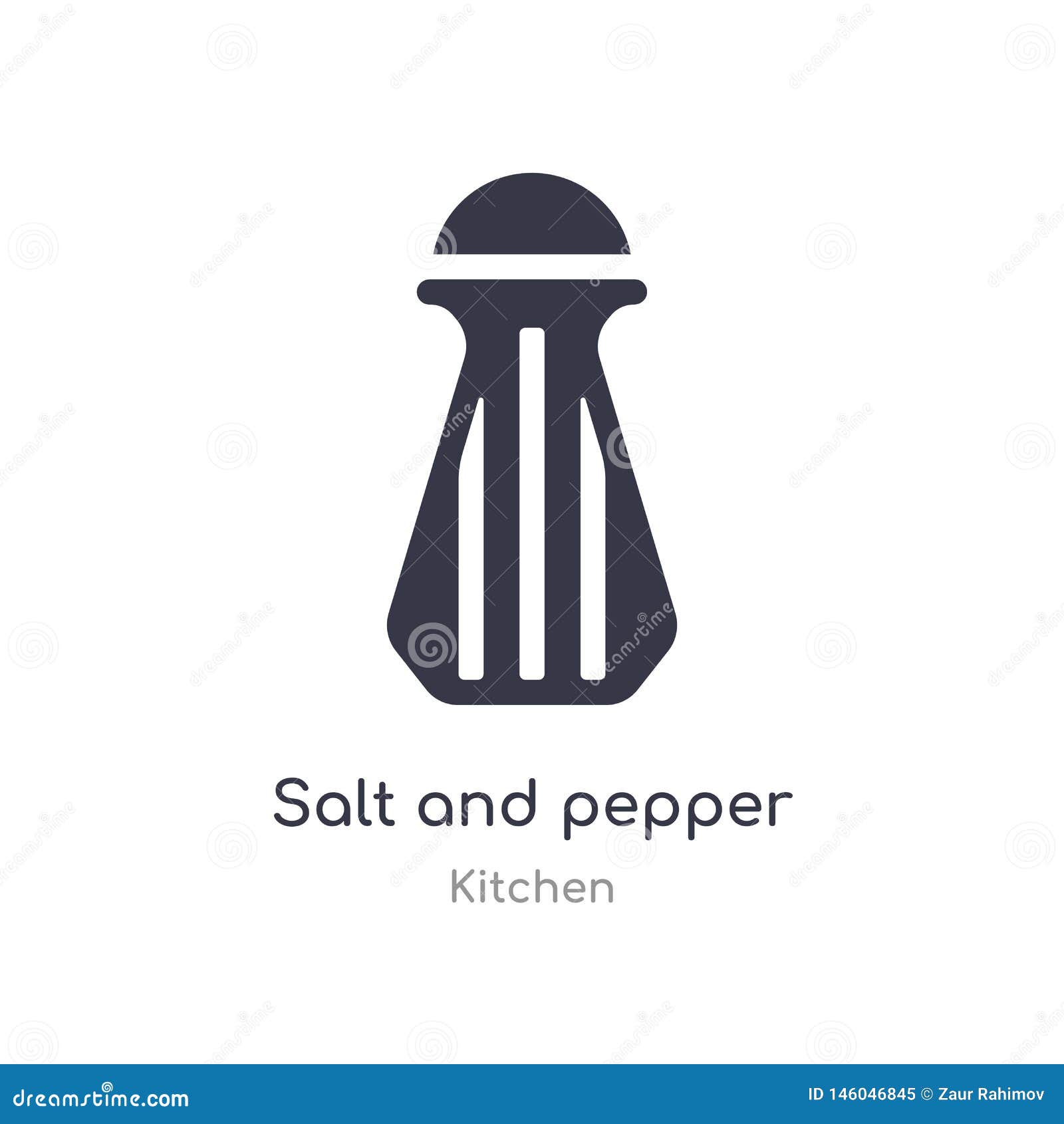 Salt and Pepper Icon. Isolated Salt and Pepper Icon Vector Illustration