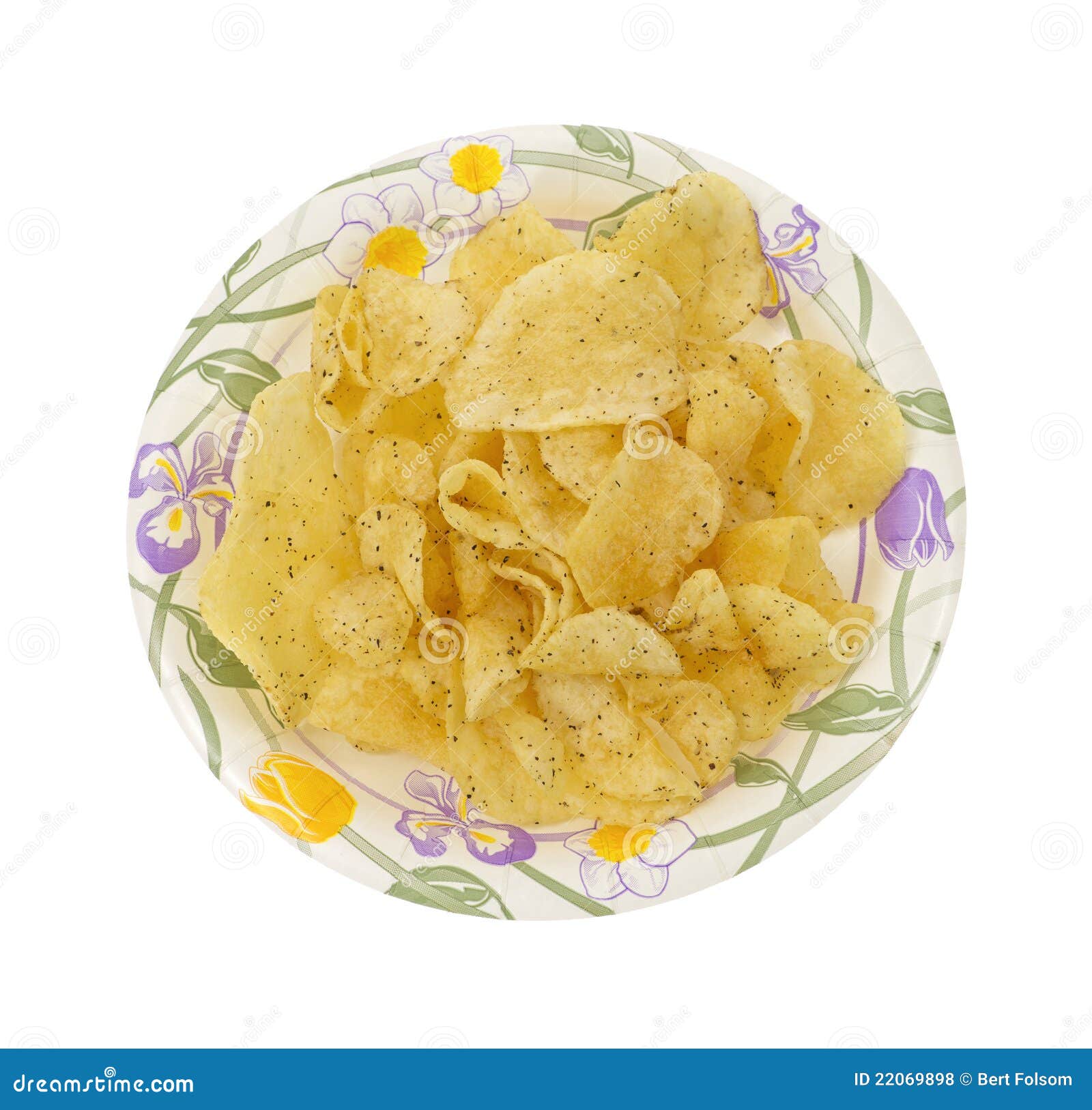 Salt and Pepper Potato Chips on Plate Stock Photo Image of salted