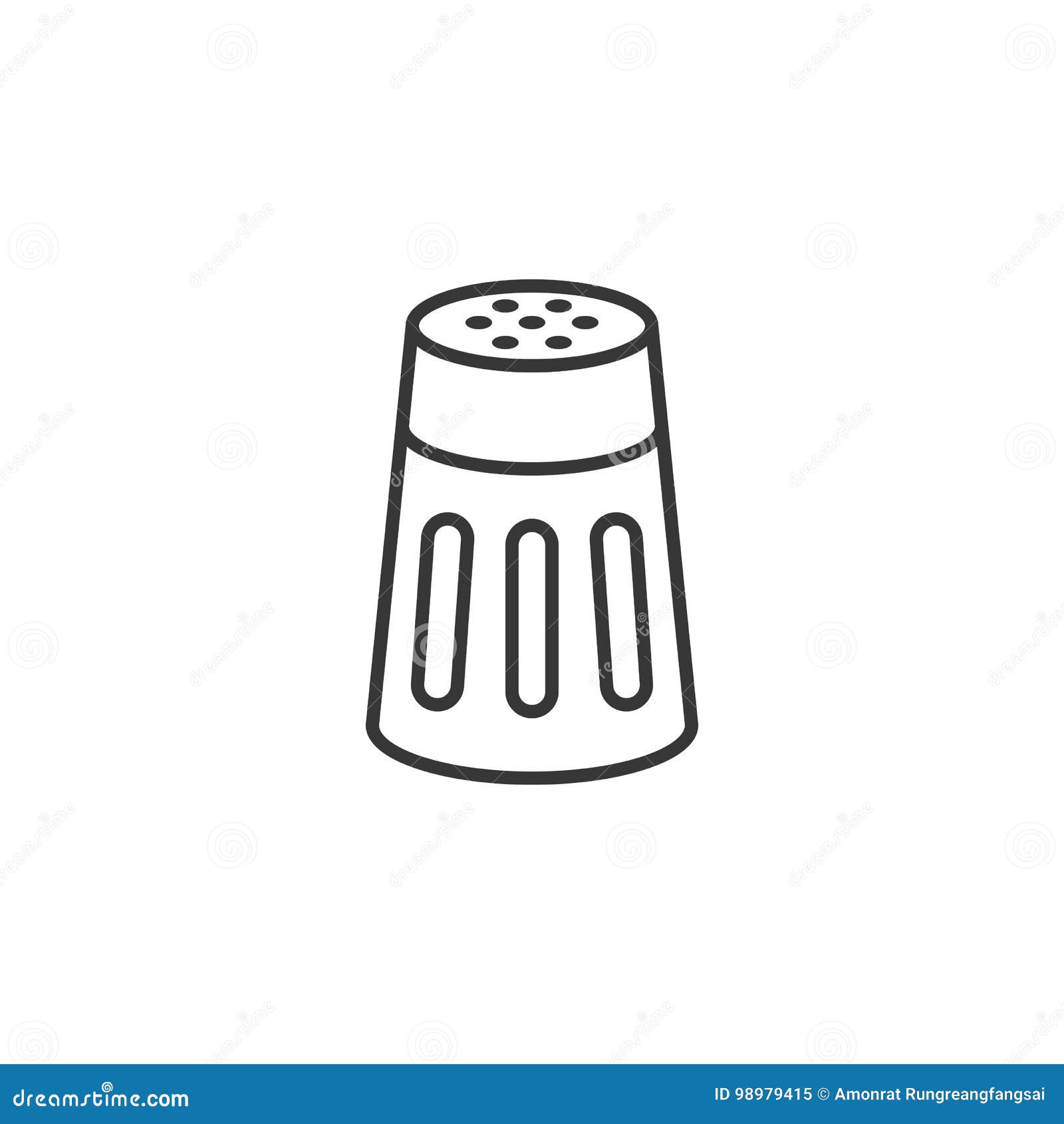 Salt or pepper shaker stock vector. Illustration of mineral 98979415