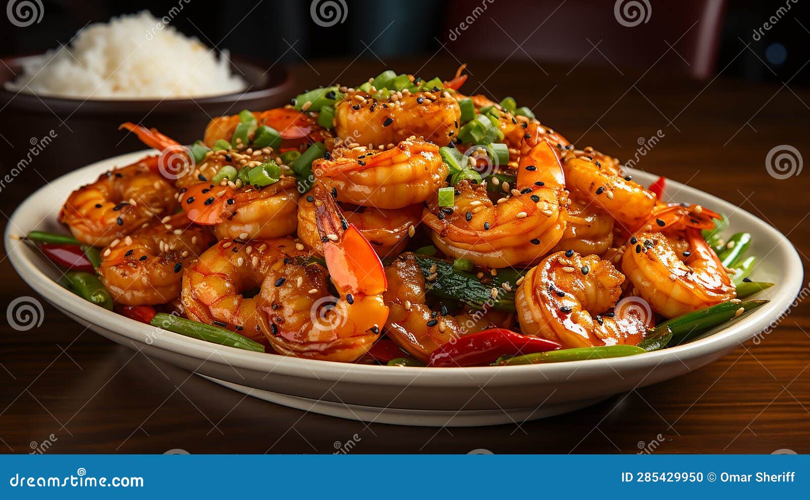 Salt and pepper shrimp stock illustration. Illustration of steak