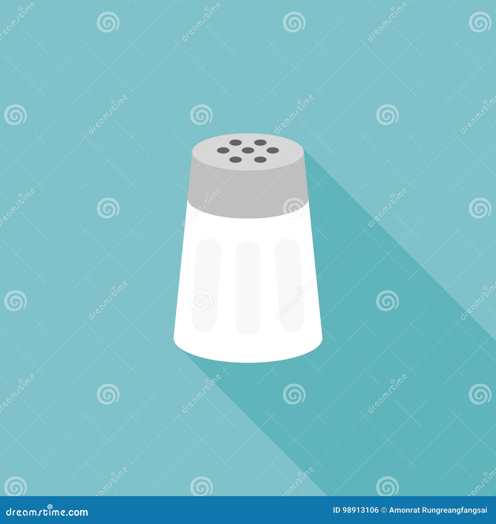 Salt shaker icon stock vector. Illustration of salt, flavor 98913106