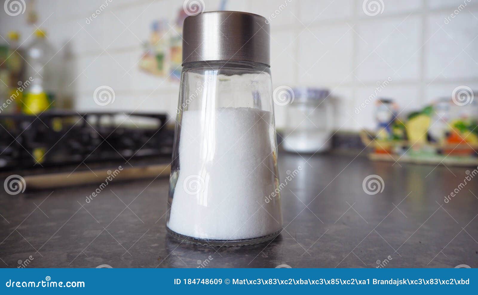 Salt Shaker in the Kitchen Area Stock Image Image of flavor
