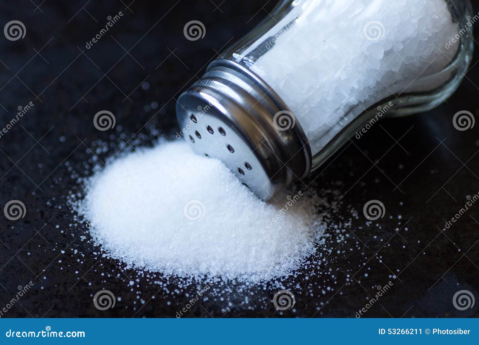 Salt Shaker with Large and Small Salt Stock Image Image of white