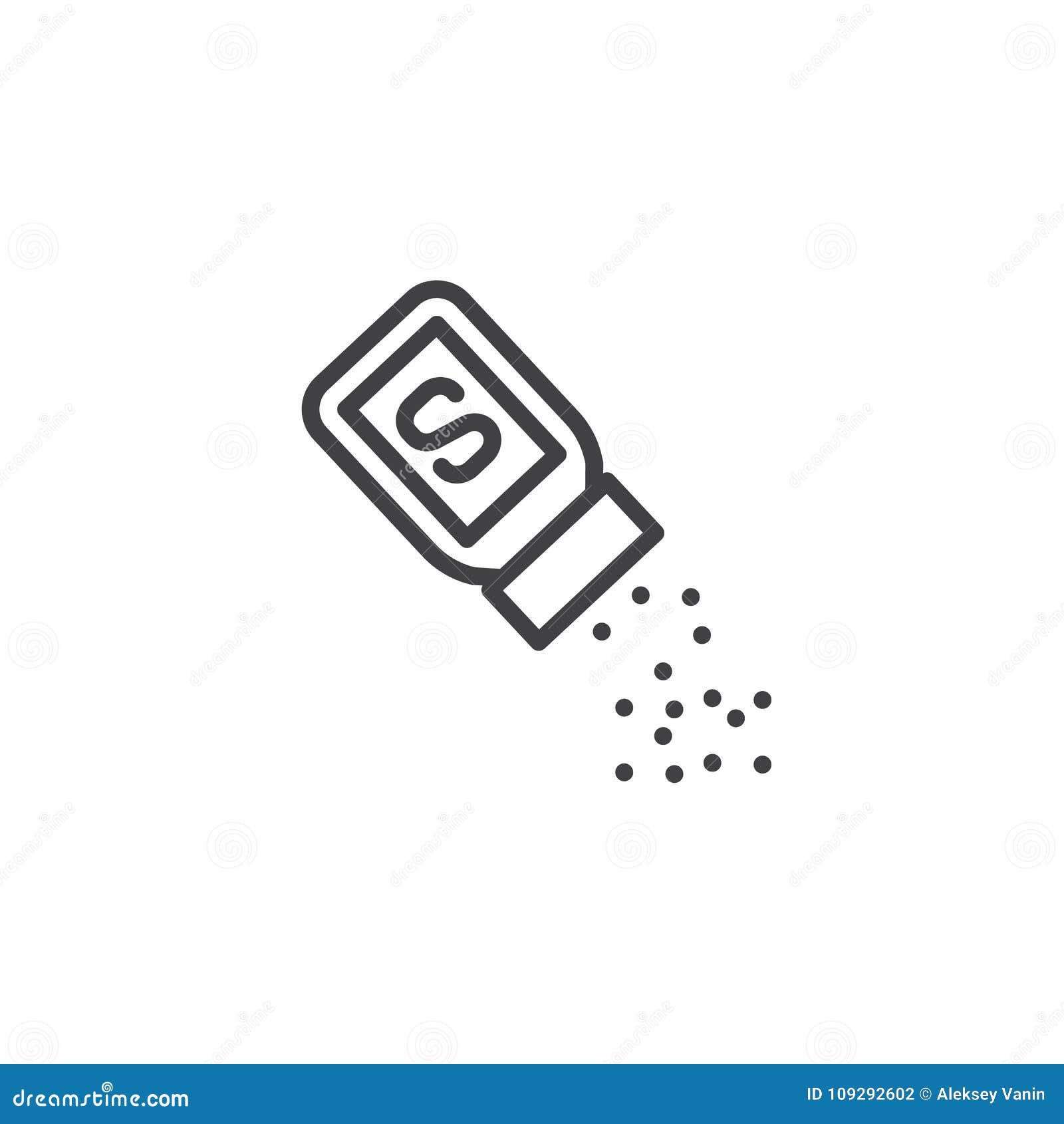 Salt shaker line icon stock vector. Illustration of stroke - 109292602