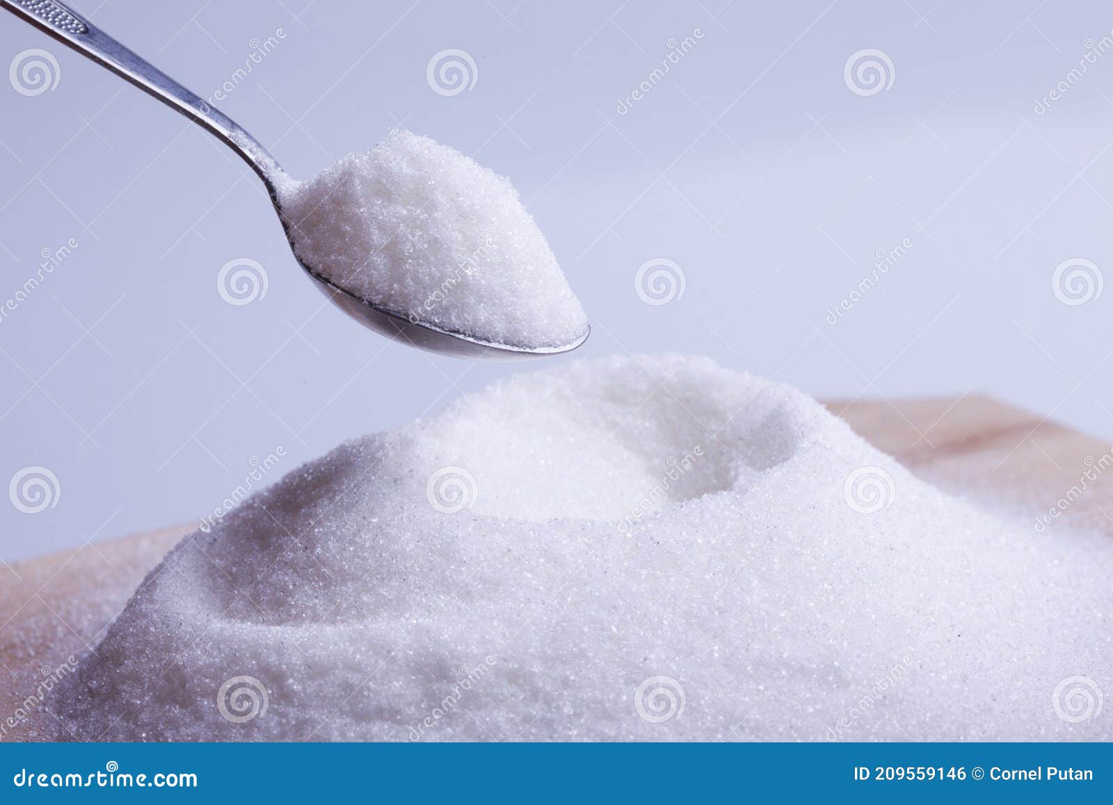 Salt or Sugar on a Teaspoon Stock Photo Image of macro, closeup