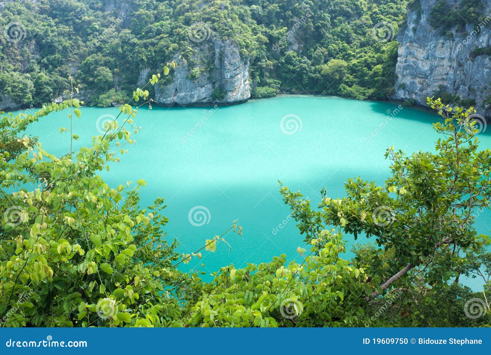 Salt water lake stock photo. Image of vivid, rocky, tropical 19609750