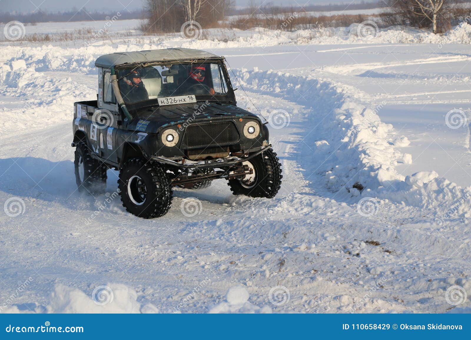 SALTAC-KOREM, RUSSIA-FEBRUARY 11, 2018: Winter Auto Show Jeeps ...