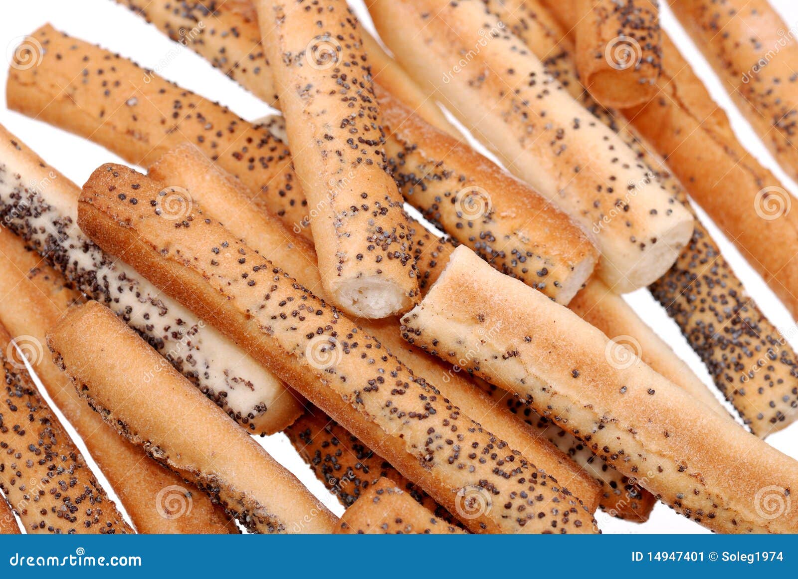 Salted Breadsticks with Poppy Seed Isolated Stock Image Image of crunchy, breadstick 14947401