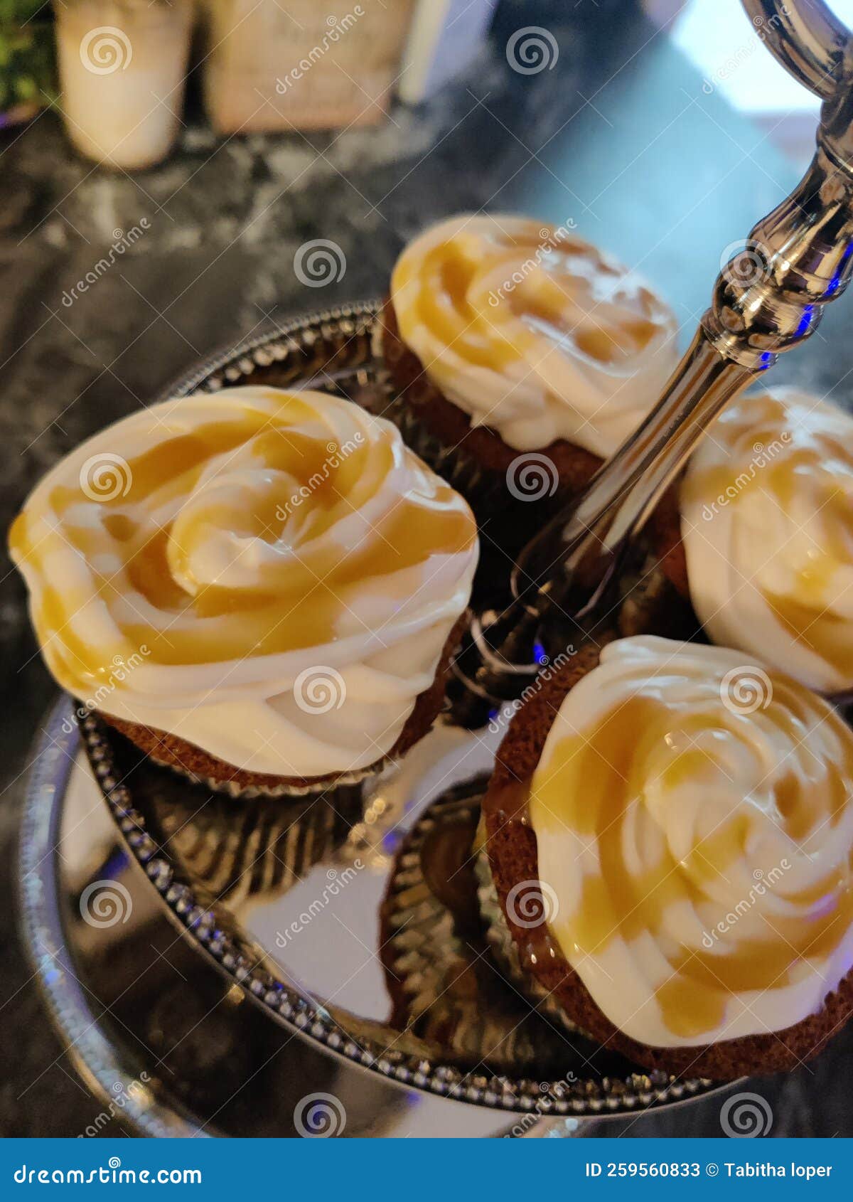 Salted Carmel cupcakes stock image. Image of produce 259560833
