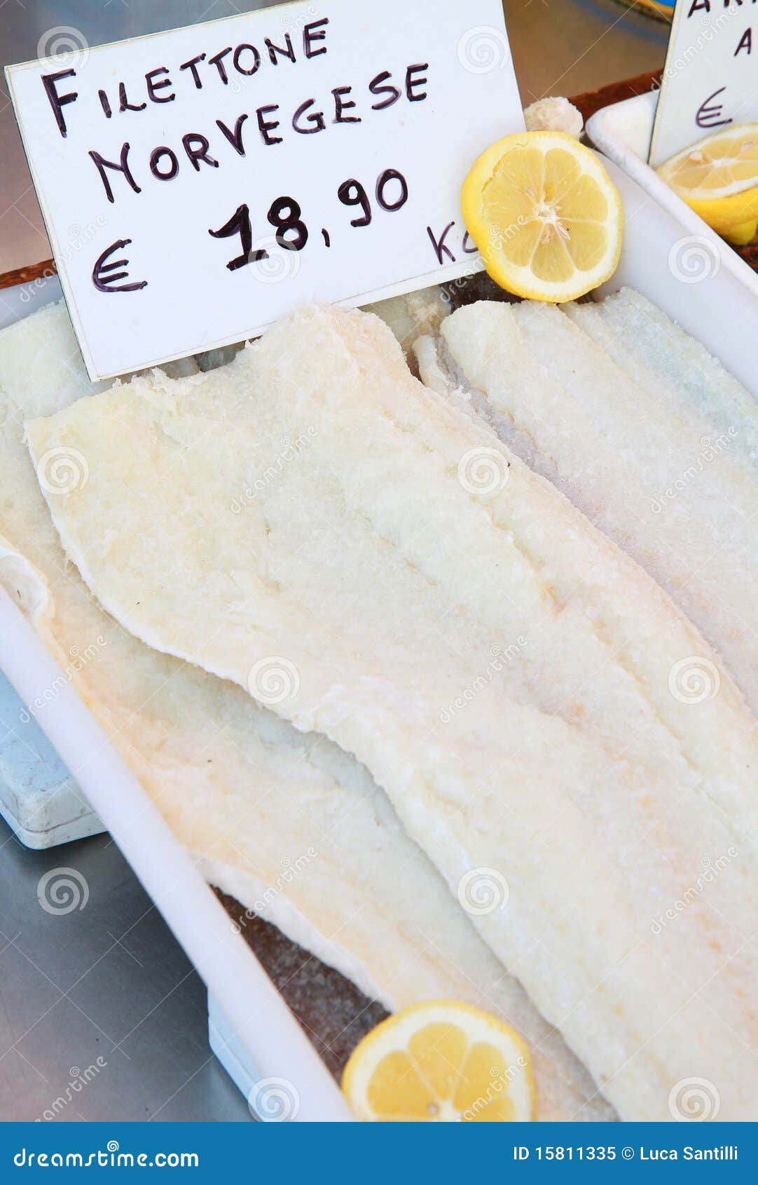 Salted cod fish stock image. Image of seafood, salt, mediterranean