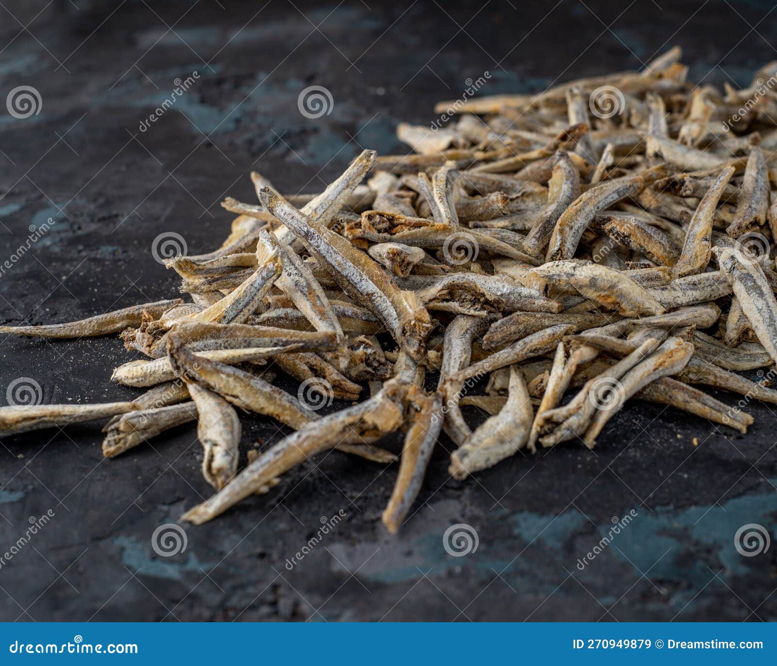 Salted Dried Anchovy Fish. Fish Appetizer for Beer Stock Image Image